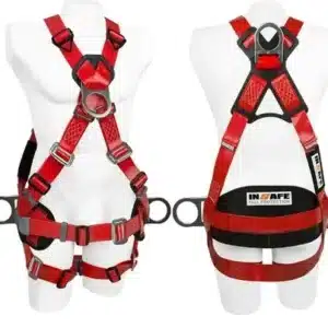 IN 8004-1PSE Arnés 4 Argollas en Poliuretano con Herraje en Acero Inoxidable y Soporte Lumbar INSAFE