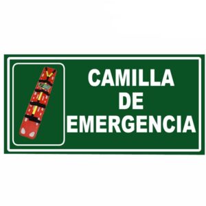 SEÑALIZACION 14X30 CAMILLA DE EMERGENCIA