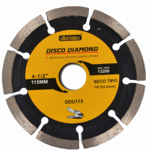 DISCO PARA CORTE CONCRETO SEGMENTADO 4/1/2″ EJE 7/8″ UYUSTOOLS REF DDU115