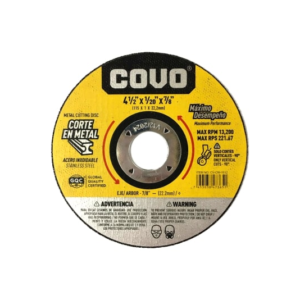 DISCO PARA CORTE ACERO INOXIDABLE 4/12″X1MMX7/8″  COVO CV-CW-1512