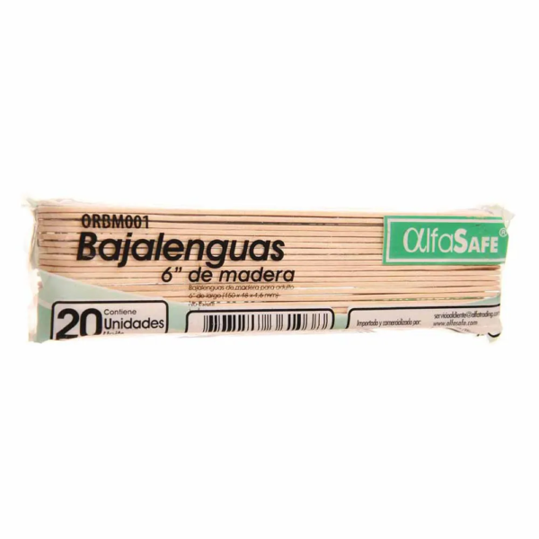 BAJA LENGUAS DE MADERA X 20 UNIDADES