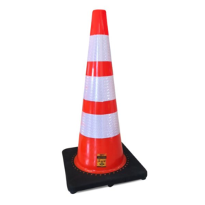 CONO VIAL 70CM NARANJA CON REFLECTIVOS TIPO PESADO