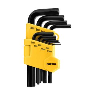 ALL-10M-P JUEGO DE 10 LLAVES BRISTOL MÉTRICAS C/ORGANIZADOR, PRETUL