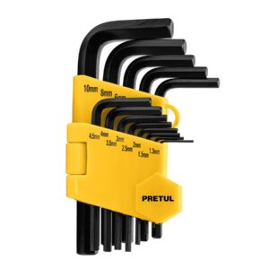 ALL-13M-P JUEGO DE 13 LLAVES BRISTOL MÉTRICAS C/ORGANIZADOR, PRETUL PRETUL