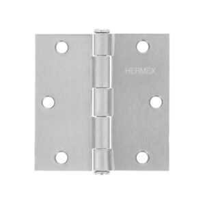 BC-353P BISAGRA CUADRADA, 3-1/2′, CROMO MATE, CABEZA PLANA