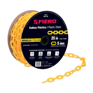 CAPL-5M CADENA DE PLÁSTICO DE 5MM, AMARILLA FIERO
