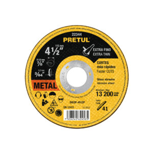DICOF-4512P DISCO TIPO 41 PARA CORTE EXTRAFINO DE METAL 4-1/2″, 1.2 MM PRETUL