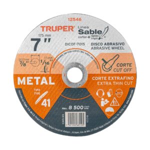 DICOF-7015 DISCO TIPO 41, CORTE EXTRAFINO DE METAL LÍNEA SABLE 7″, 1.5MM TRUPER