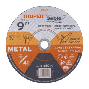 DICOF-9020 DISCO TIPO 41, CORTE EXTRAFINO DE METAL LÍNEA SABLE 9″, 2.0MM TRUPER
