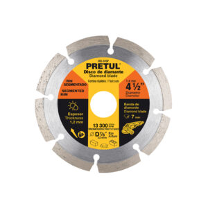 DID-345P DISCO DE DIAMANTE, RIN SEGMENTADO, 4-1/2′, PRETUL»