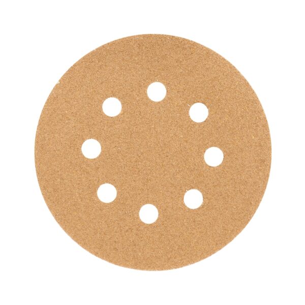 5 DISCOS DE LIJA 5' ROTO-ORBITAL GRANO 60, 8 PERFORACIONES" TRUPER DIRO-56