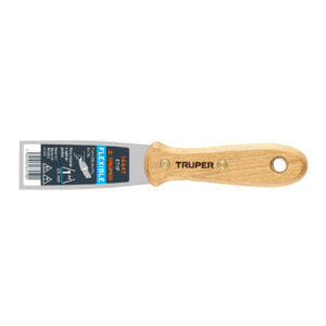 ET-1F ESPÁTULA FLEXIBLE, MANGO DE MADERA, 1′ TRUPER