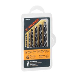 JBMA-6 JUEGO DE BROCAS PARA MADERA, 6 PIEZAS TRUPER