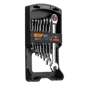 JC-8XP JUEGO DE 8 LLAVES EN PULGADAS PULIDAS CON RATCHET, TRUPER EXPERT TRUPER