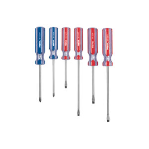 JD-6TP JUEGO DE DESTORNILLADORES, 6 PIEZAS, MANGO PVC, PRETUL