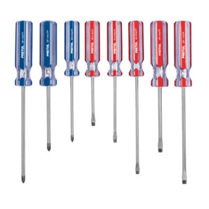 JD-8TP JUEGO DE DESTORNILLADORES, 8 PIEZAS, MANGO PVC, PRETUL