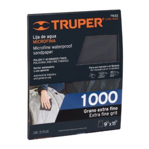 LIAG-1000 LIJA DE AGUA MICROFINA PAPEL IMPERMEABLE, GRANO 1000″ TRUPER