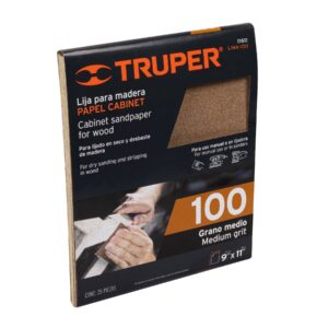 LIMA-100 LIJA PARA MADERA PAPEL CABINET, GRANO 100″ TRUPER