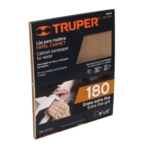 LIMA-180 LIJA PARA MADERA PAPEL CABINET, GRANO 180″ TRUPER