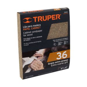LIMA-36 LIJA PARA MADERA PAPEL CABINET, GRANO 36″ TRUPER