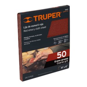 LIMER-50 LIJA DE ESMERIL ROJA, GRANO 50″ TRUPER