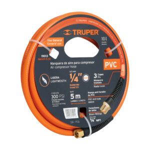 MAN-PI-5-1/4 MANGUERA DE PVC PARA COMPRESOR, 1/4″, 5 M TRUPER