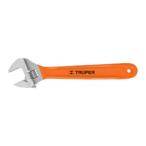 PET-15X LLAVE AJUSTABLE (PERICO), CROMADO 15', MANGO DE PVC" TRUPER