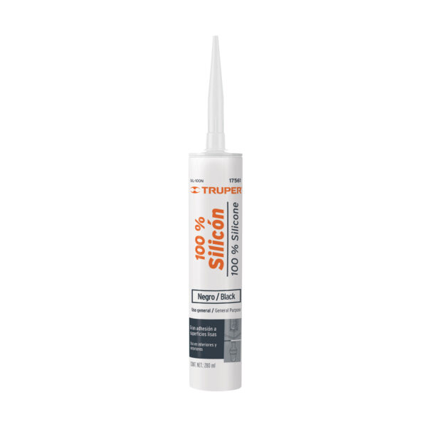SELLADOR NEGRO, 1 DE SILICÓN, 280 ML TRUPER SIL-100N