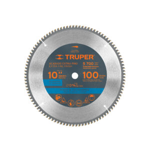 ST-10100A DISCO SIERRA P/ALUMINIO 10″, 100 DIENTES, CENTRO 5/8″ TRUPER