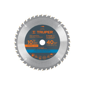 ST-1040 DISCO SIERRA P/MADERA 10″, 40 DIENTES, CENTRO 5/8″ TRUPER