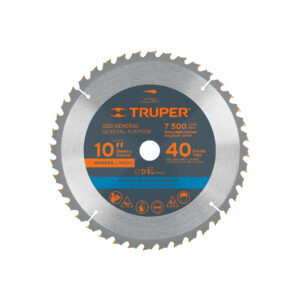 ST-1040E DISCOS SIERRA P/MADERA 10′, 40 DIENTES, CENTRO 1′ TRUPER