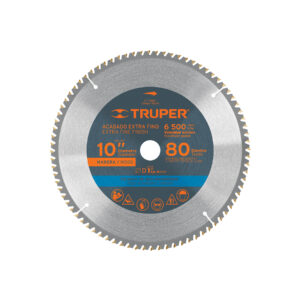 ST-1080E DISCO SIERRA P/MADERA 10″, 80 DIENTES, CENTRO 1″ TRUPER