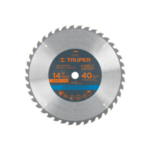 ST-1440E DISCO SIERRA TUNGSTENO 14″, 40 DIENTES, CENTRO 1″ TRUPER