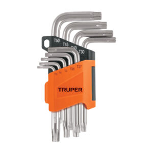 TORX-9 JUEGO DE 9 LLAVES TORX, ORGANIZADOR ABATIBLE TRUPER