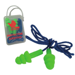 PINO 3 MEMBRANAS — PROTECTOR AUDITIVO DE INSERCIÓN 3 MEMBRANAS COLOR VERDE NIVEL DE ATENUACIÓN NRR=25DB SNR=27DB  BOUYAN