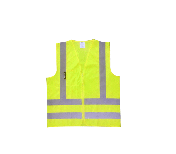 CHALECO REFLECTIVO MALLA COLOR VERDE, 150 GRAMOS, CON BOLSILLO FRONTAL Y CIERRE DE CREMALLERA PLÁSTICO
