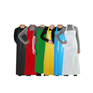 DELANTAL EN TPU AMARILLO, FLEXIBLE Y RESISTENTE A LÍQUIDOS Y GRASAS. LARGO 120 CM.