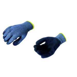 GUANTE ECO POLIÉSTER Y ALGODÓN CALIBRE 10 RECUBIERTO EN LÁTEX NEGRO CORRUGADO BOUYAN TALLA 9,10