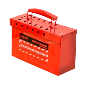 CAJA DE BLOQUEO GRUPAL METÁLICA MARCA STEELPRO