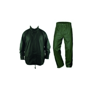 TRAJE PREMIUM VERDE PU, IMPERMEABLE DE DOS PIEZAS ,  POLIURETANO CON FORRO DE POLIÉSTER. TALLA M/L/XL/XXL