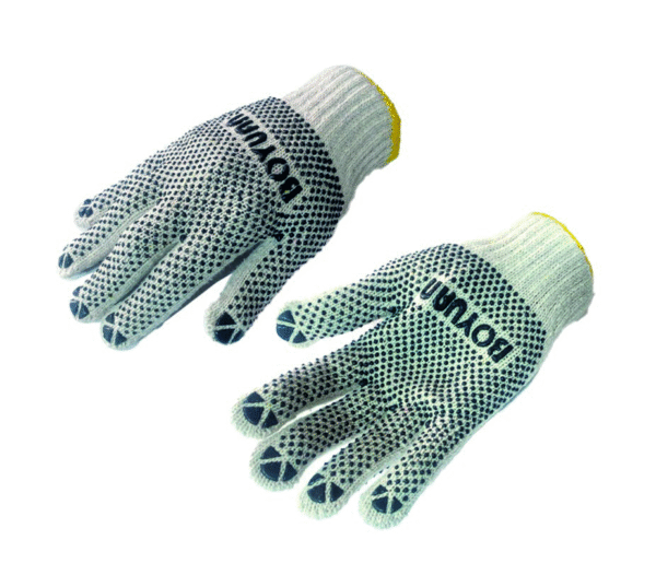 GUANTE BLACK RAIN TEJIDO HILAZA CON PUNTOS PVC DOBLE CARA BOUYAN TALLA 10