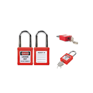 CANDADO PARA BLOQUEO INDUSTRIAL — CANDADO (ACERO/INOX. 38 MM / COLOR ROJO). BOUYAN .