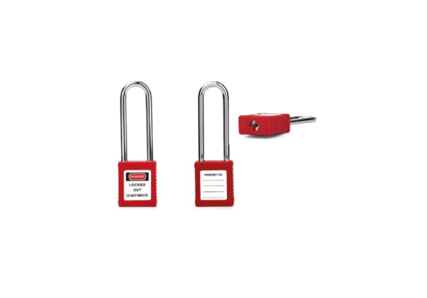 CANDADO PARA BLOQUEO INDUSTRIAL — CANDADO (ACERO 76 MM / COLOR ROJO). BOUYAN .