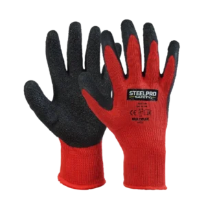 GUANTE MULTIFLEX LATEX ROJO TALLA L MARCA STEELPRO