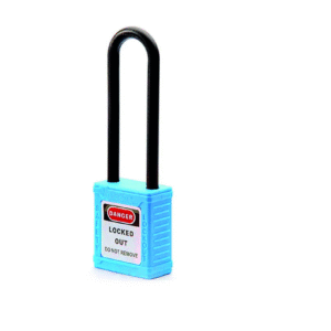 CANDADO PARA BLOQUEO CON GRILLETE DE NYLON AISLANTE 76 MM, AZUL BOUYAN