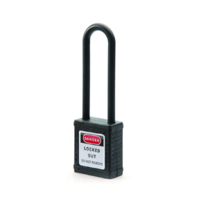CANDADO PARA BLOQUEO CON GRILLETE DE NYLON AISLANTE 76 MM, NEGRO BOUYAN
