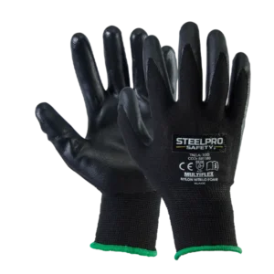 GUANTE MULTIFLEX NYLON NITRILO FOAM BLACK TALLA XS MARCA STEELPRO