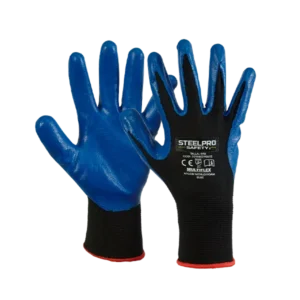 GUANTE MULTIFLEX NYLON NITRILO FOAM BLUE TALLA XS MARCA STEELPRO