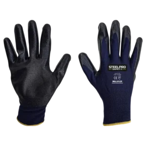 GUANTE MULTIFLEX POLIESTER NITRILO DARK BLUE -L MARCA STEELPRO