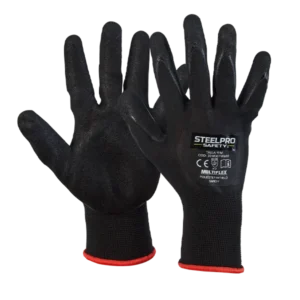 GUANTE MULTIFLEX POLIESTER NITRILO SANDY TALLA XS MARCA STEELPRO